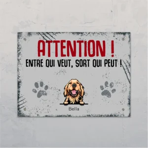 Entre qui veut - Plaque de porte personnalisée