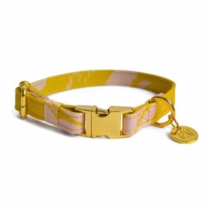 Collier chien en coton Marbre