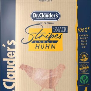 Friandise chien DR Clauders Stripes Large – Poitrine de poulet