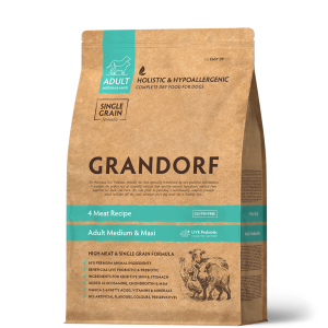 Croquette chien Grandorf 4 viandes – Race Moyenne et Maxi