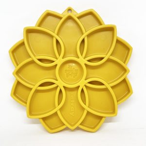 Tapis à lécher Mandala design etray yellow