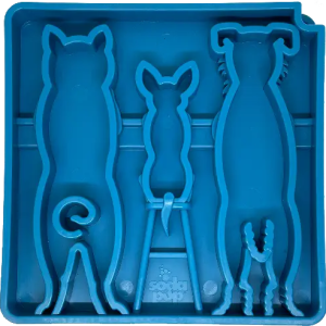Tapis à lécher Waiting Dogs Design Etray Blue