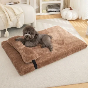 lit orthopédique chien avec oreiller amovible