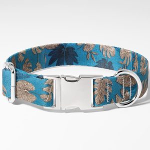 Collier personnalisé pour chien feuille palmier