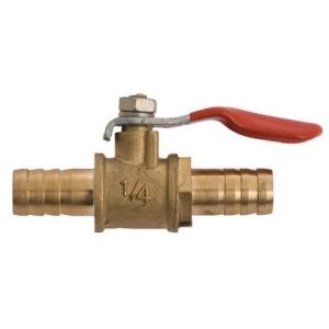 Mini vanne à bille en laiton, avec raccord Ø 10mm pour tuyaux