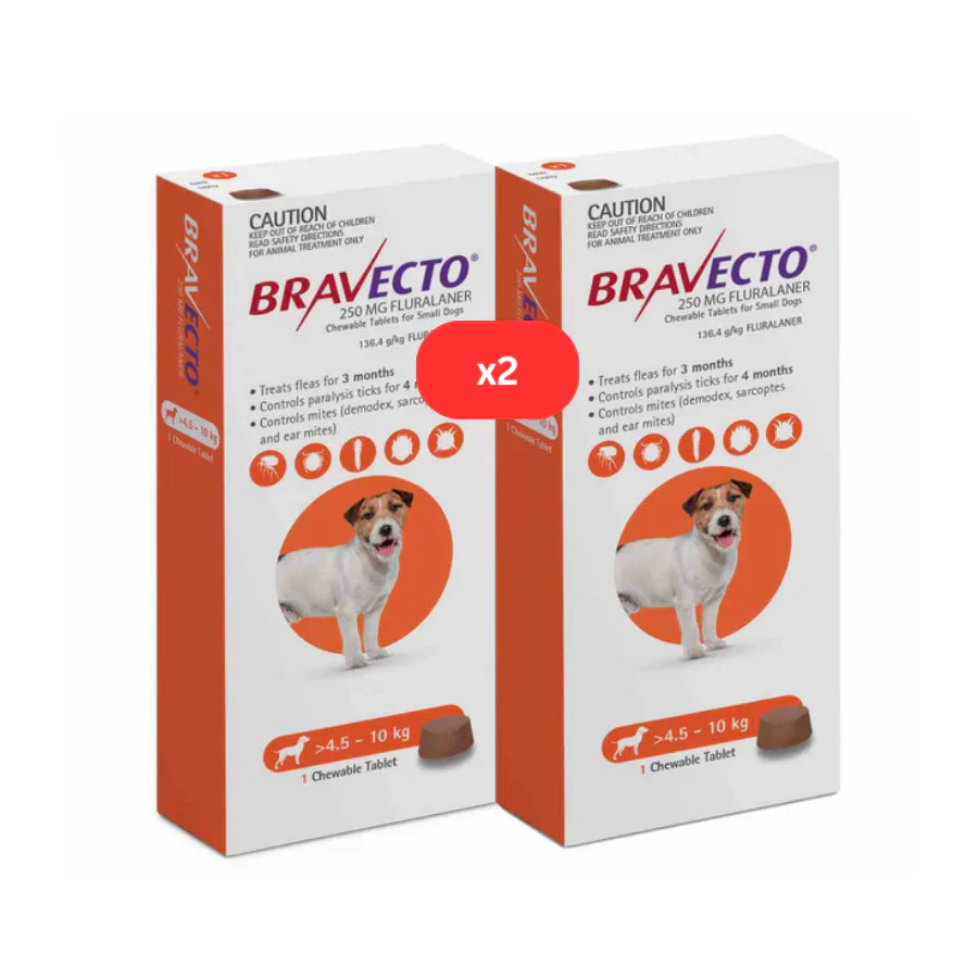 Lot de 4 Bravecto anti-anti-Puces et Tiques pour chiens de 4.5 à 10 kg -Orange 4 – Image 4